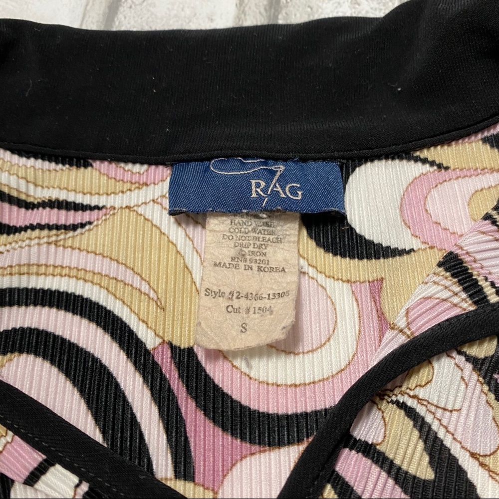 Patterned Vintage Collared Shirt - image 7